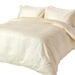 Rackhams Organic 400 TC Egyptian Cotton Sateen Duvet Cover Set - Duck Egg Blue - Double - thumbnail 2