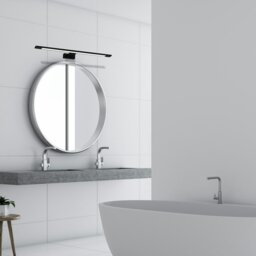 Rackhams Shine Black LED 12W Wall Lamp Stylish Matt Black Light With IP44 Rating Perfect For Mounting Above A Bathroom Mirror - thumbnail 3