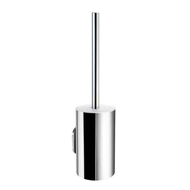 Rackhams Polished Chrome Self Adhesive Wall Mounted Toilet Brush and Holder