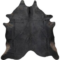 Rackhams Exotic Cowhide Leather Rug - Black/Brown - Black/Brown - One Size - 100% Leather - thumbnail 1