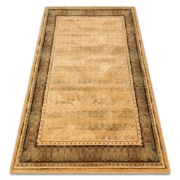 Rackhams Wool Omega Rug - Yellow/Beige - 170cm x 235cm