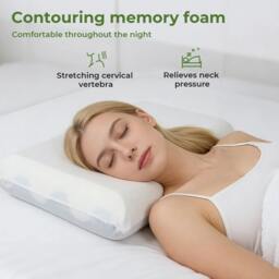 Rackhams Luxury Pillow Firm Side Support Memory Foam with Soft Side Foam Reversible - thumbnail 4