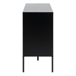 Rackhams Seaford 1 Door 3 Drawer Small Sideboard in Black & Oak - Black & Oak - 120 - 1 - thumbnail 3