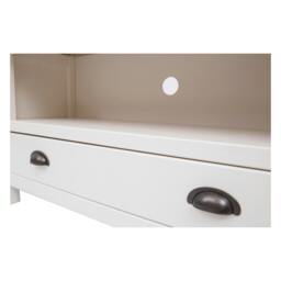 Rackhams Lovere Off White 1 Drawer TV Cabinet Brass Cup Handle - Off White - thumbnail 5