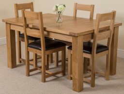 Rackhams Seattle Oak Extending Dining Table with Lincoln Oak Chairs - Natural Oak - 8 chairs - thumbnail 3