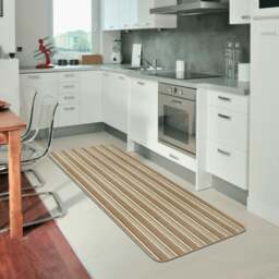 Rackhams Washable All-Purpose Stripe Cream Mats - 67X240 cm - thumbnail 5