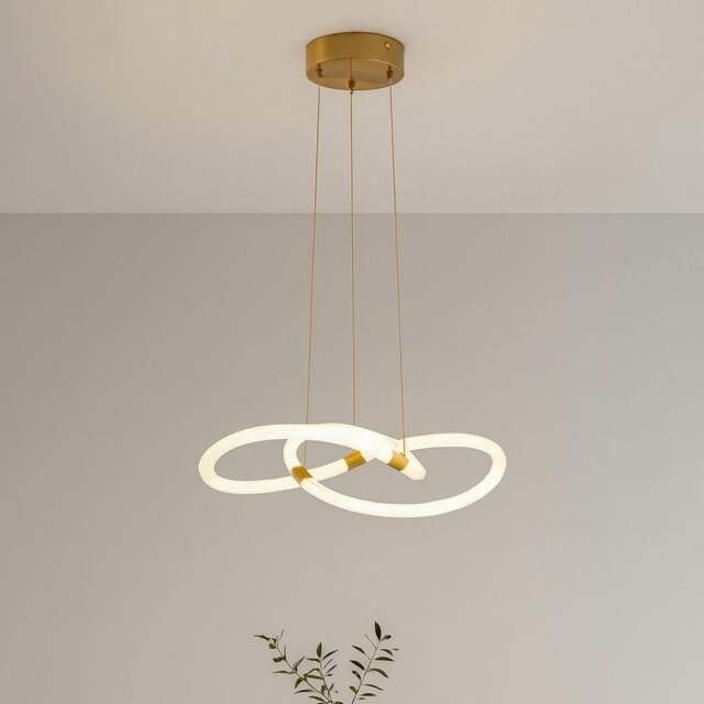 Rackhams Virello Satin Brass Twist LED Pendant - image 1