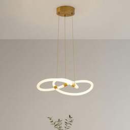 Rackhams Virello Satin Brass Twist LED Pendant - thumbnail 1