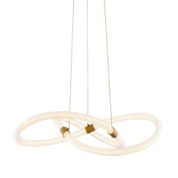 Rackhams Virello Satin Brass Twist LED Pendant - thumbnail 4