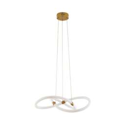 Rackhams Virello Satin Brass Twist LED Pendant - thumbnail 3
