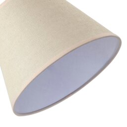 Rackhams Traditional Rattan Tweed Lamp Shade with Pale Pink Cotton Fabric Trims - thumbnail 5
