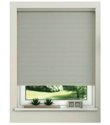 Rackhams Light Grey Trimmable Thermal Blackout Roller Blinds - 110cm - thumbnail 3