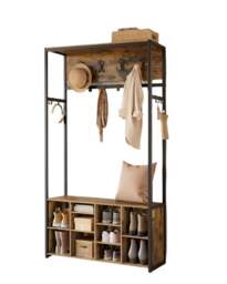 Rackhams Entryway Hall Tree with Bench and Storage - thumbnail 5