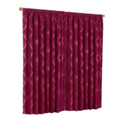 Rackhams Winchester Pencil Pleat Curtains - Raspberry - 66x72 (168x183cm) - Raspberry - 100% Polyester