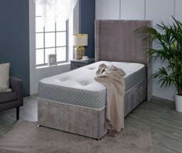Rackhams Nebraska Tufted Hybrid Mattress - Soft Feel Cool Touch Quilted Sleep Surface - Grey - 1 - 5ft King Mattress Size Mattress (150cm x 200cm) - thumbnail 2