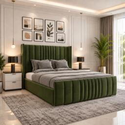 Rackhams Oxford Winged Divan Ottoman Bed - King - Solid Wood - Silver - thumbnail 2