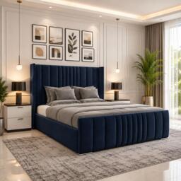 Rackhams Oxford Winged Divan Ottoman Bed - King - Solid Wood - Silver - thumbnail 5