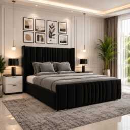 Rackhams Oxford Winged Divan Ottoman Bed - King - Solid Wood - Silver - thumbnail 6