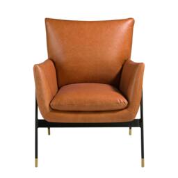 Rackhams Brown Leather Swivel Armchair 5091 - Modern - Yes - No - thumbnail 2