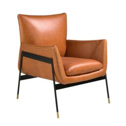 Rackhams Brown Leather Swivel Armchair 5091 - Modern - Yes - No