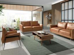 Rackhams Brown Leather Swivel Armchair 5091 - Modern - Yes - No - thumbnail 4