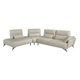 Rackhams Corner sofa in sand leather 6213/6214 - Left