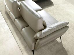 Rackhams Corner sofa in sand leather 6213/6214 - Left - thumbnail 6