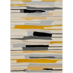 Rackhams City-Modern Orange Yellow Grey Graphic Rug - 80 x 220 cm - thumbnail 3