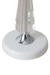 Rackhams Crystal Table Lamp with Scalloped Lampshade - White - One Size - thumbnail 6
