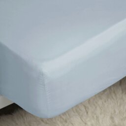 Rackhams 400 Thread Count Egyptian Cotton Extra Deep Fitted Sheet - Duck Egg Blue - Duck Egg Blue - Superking - 100% Egyptian Cotton - thumbnail 3