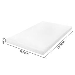 Rackhams Memory Foam Mattress Topper King Bamboo Charcoal Cooling Gel 8cm Thick Washable - thumbnail 3