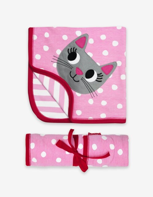 Rackhams Organic Cat Applique Blanket - image 1