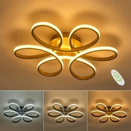 Rackhams Black Frame Modern Dimmable/White LED Chandelier Ceiling Light - Dimmable - 74 cm - thumbnail 6
