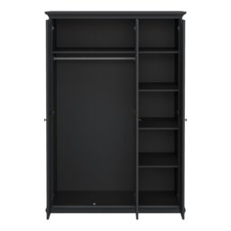 Rackhams Paris Wardrobe with 3 Doors in Matt Grey - Grey - Malemine - 1 - thumbnail 6