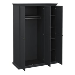 Rackhams Paris Wardrobe with 3 Doors in Matt Grey - Grey - Malemine - 1 - thumbnail 5