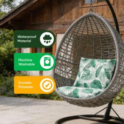 Rackhams Pair of Outdoor Scatter Cushions – Botanical Leaf Design - thumbnail 5