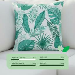 Rackhams Pair of Outdoor Scatter Cushions – Botanical Leaf Design - thumbnail 3