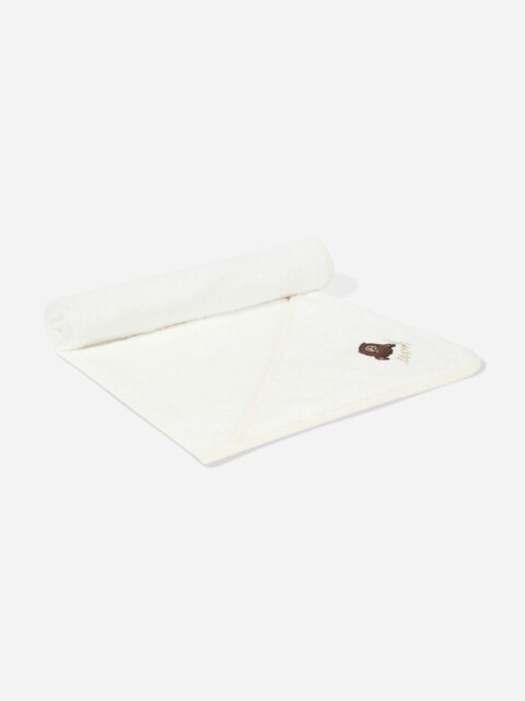 Rackhams Baby Bear Hooded Towel in Ivory (70cm) - Ivory - One size - image 1