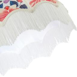 Rackhams Multi Coloured Vivid Floral Victorian Light Shade with White Trims - thumbnail 5
