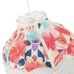 Rackhams Multi Coloured Vivid Floral Victorian Light Shade with White Trims - thumbnail 3