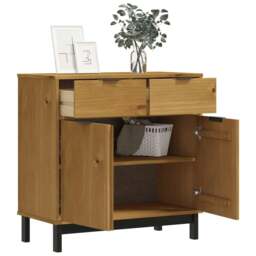 Rackhams Sideboard FLAM 80x40x80 cm Solid Wood Pine - thumbnail 3