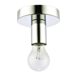 Rackhams Polished Chrome Ceiling or Wall Light Fitting for Industrial Style Light Bulbs
