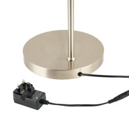 Rackhams Modern Nickel Task Floor Lamp with LED Halo Ring and CCT Memory Dimmer - thumbnail 3