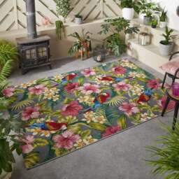 Rackhams Tropicana Birds Floral – Indoor & Outdoor Rug - 160X235 cm - thumbnail 6