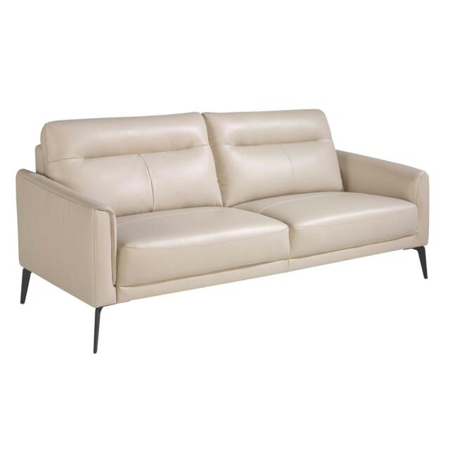 Rackhams Taupe grey leather sofa 6137/6138 - 3 - image 1