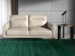 Rackhams Taupe grey leather sofa 6137/6138 - 3 - thumbnail 2