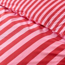 Rackhams Stripe Tease Reversible Duvet Cover Set Red - King - Red - thumbnail 4