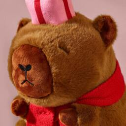 Rackhams Christmas Capybara 3D Shaped Cushion Brown - Brown - thumbnail 2
