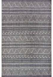 Rackhams Indoor & Outdoor Tribal Geometric Rug – Grey - 115X170 cm - thumbnail 1