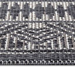 Rackhams Indoor & Outdoor Tribal Geometric Rug – Grey - 115X170 cm - thumbnail 2